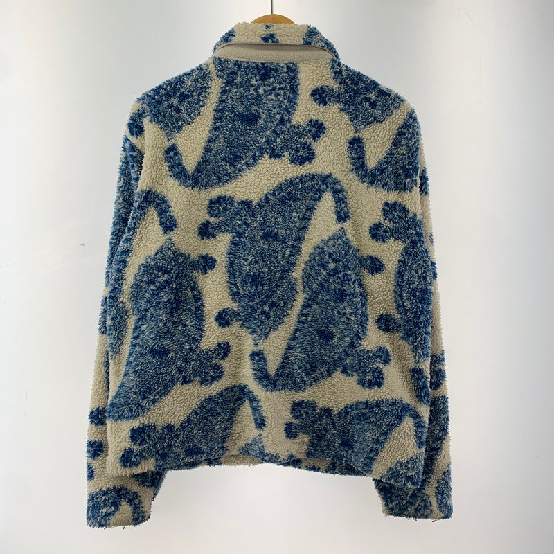 【中古品】【メンズ】 STUSSY ステューシー PAISLEY FULL ZIP SHERPA ペイズリー フルジップ シェルパ ジャケット コート アウター 古着 142-260318-mh-02-fuz サイズ：M カラー：ブルー 万代Net店