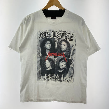 【中古品】【メンズ】 METALLICA AND JUSTICE メタリカ アンド ジャスティス FOR ALL S S SHIRT フォー オール バンド Tシャツ 半袖 トップス 古着 145-260318-mh-07-fuz サイズ：L カラー：ホワイト 万代Net店