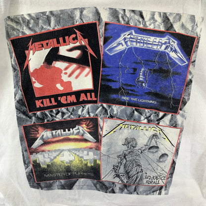 【中古品】【メンズ】 METALLICA AND JUSTICE メタリカ アンド ジャスティス FOR ALL S S SHIRT フォー オール バンド Tシャツ 半袖 トップス 古着 145-260318-mh-07-fuz サイズ：L カラー：ホワイト 万代Net店
