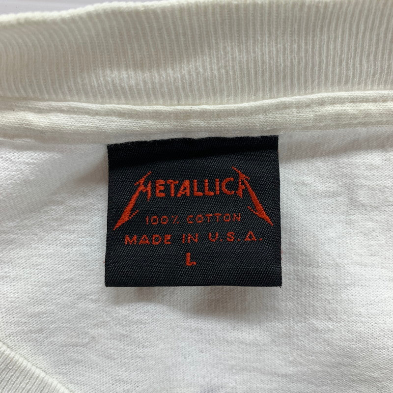 【中古品】【メンズ】 METALLICA AND JUSTICE メタリカ アンド ジャスティス FOR ALL S S SHIRT フォー オール バンド Tシャツ 半袖 トップス 古着 145-260318-mh-07-fuz サイズ：L カラー：ホワイト 万代Net店