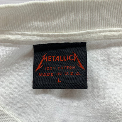 【中古品】【メンズ】 METALLICA AND JUSTICE メタリカ アンド ジャスティス FOR ALL S S SHIRT フォー オール バンド Tシャツ 半袖 トップス 古着 145-260318-mh-07-fuz サイズ：L カラー：ホワイト 万代Net店