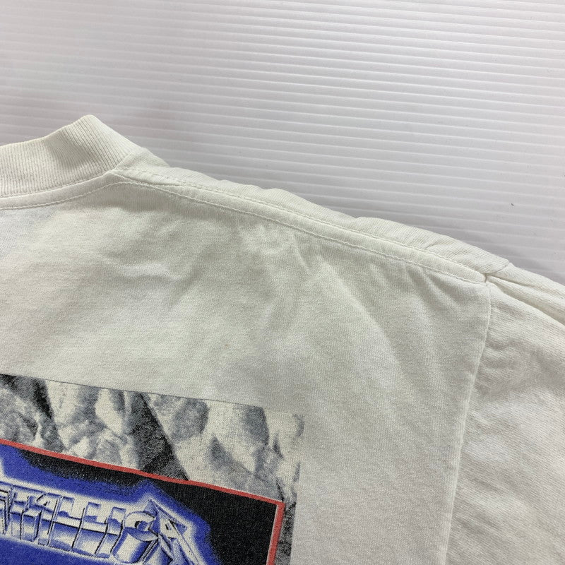 【中古品】【メンズ】 METALLICA AND JUSTICE メタリカ アンド ジャスティス FOR ALL S S SHIRT フォー オール バンド Tシャツ 半袖 トップス 古着 145-260318-mh-07-fuz サイズ：L カラー：ホワイト 万代Net店