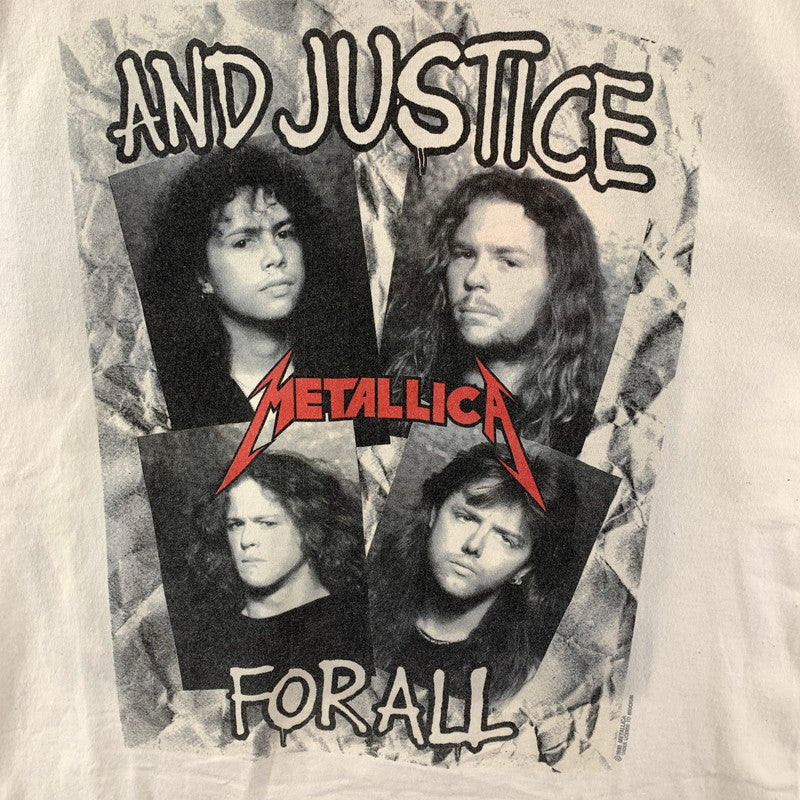 【中古品】【メンズ】 METALLICA AND JUSTICE メタリカ アンド ジャスティス FOR ALL S S SHIRT フォー オール バンド Tシャツ 半袖 トップス 古着 145-260318-mh-07-fuz サイズ：L カラー：ホワイト 万代Net店