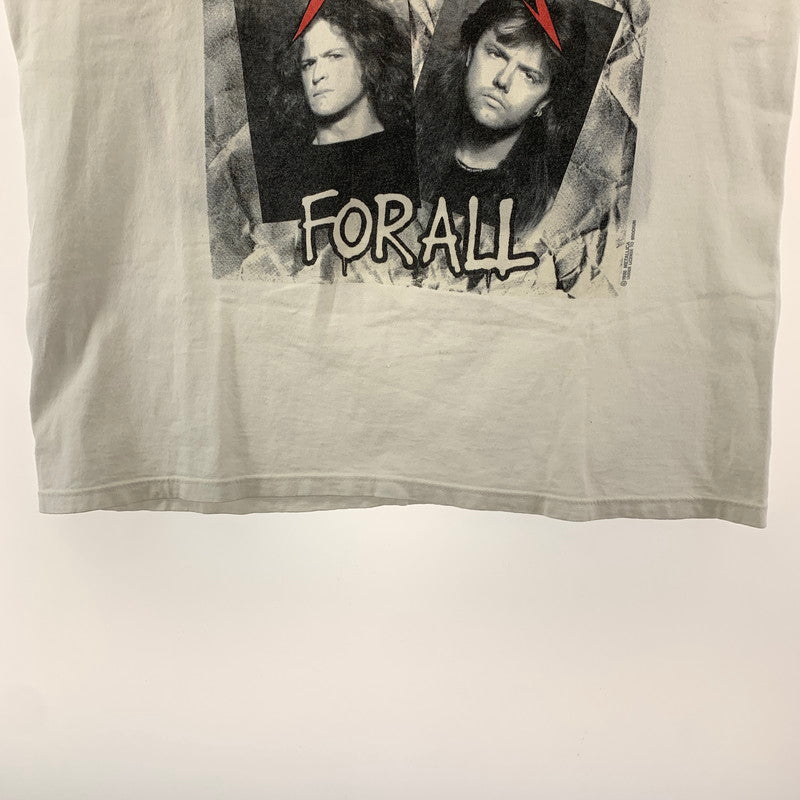 【中古品】【メンズ】 METALLICA AND JUSTICE メタリカ アンド ジャスティス FOR ALL S S SHIRT フォー オール バンド Tシャツ 半袖 トップス 古着 145-260318-mh-07-fuz サイズ：L カラー：ホワイト 万代Net店