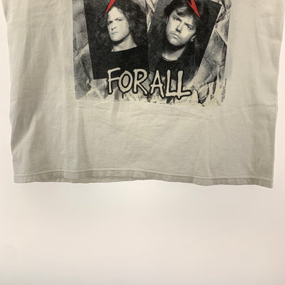 【中古品】【メンズ】 METALLICA AND JUSTICE メタリカ アンド ジャスティス FOR ALL S S SHIRT フォー オール バンド Tシャツ 半袖 トップス 古着 145-260318-mh-07-fuz サイズ：L カラー：ホワイト 万代Net店