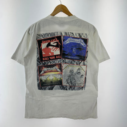 【中古品】【メンズ】 METALLICA AND JUSTICE メタリカ アンド ジャスティス FOR ALL S S SHIRT フォー オール バンド Tシャツ 半袖 トップス 古着 145-260318-mh-07-fuz サイズ：L カラー：ホワイト 万代Net店