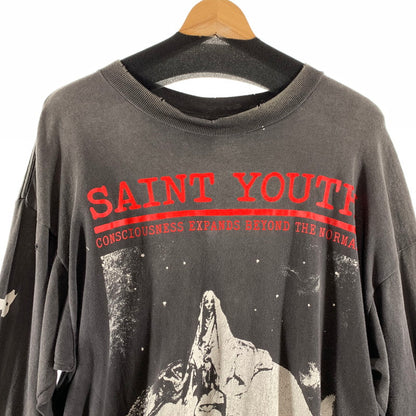 【中古品】【メンズ】 SAINT MICHAEL セントマイケル SM-HR1-0000-032 25AW SAINT YOUTH LS TEE Tシャツ BLACK SIZE:L 140-260729-mh-26-fuzh サイズ：L カラー：ブラック 万代Net店