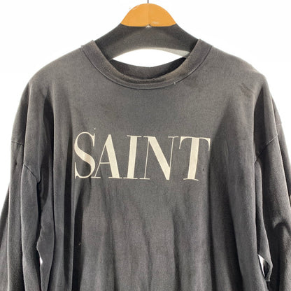 【中古美品】【メンズ】 SAINT MICHAEL セントマイケル SM-MK8-0000-030 SAINT 666 LS T-SHIRT タグ付き 140-260730-ny-01-fuzh サイズ：L カラー：ブラック 万代Net店
