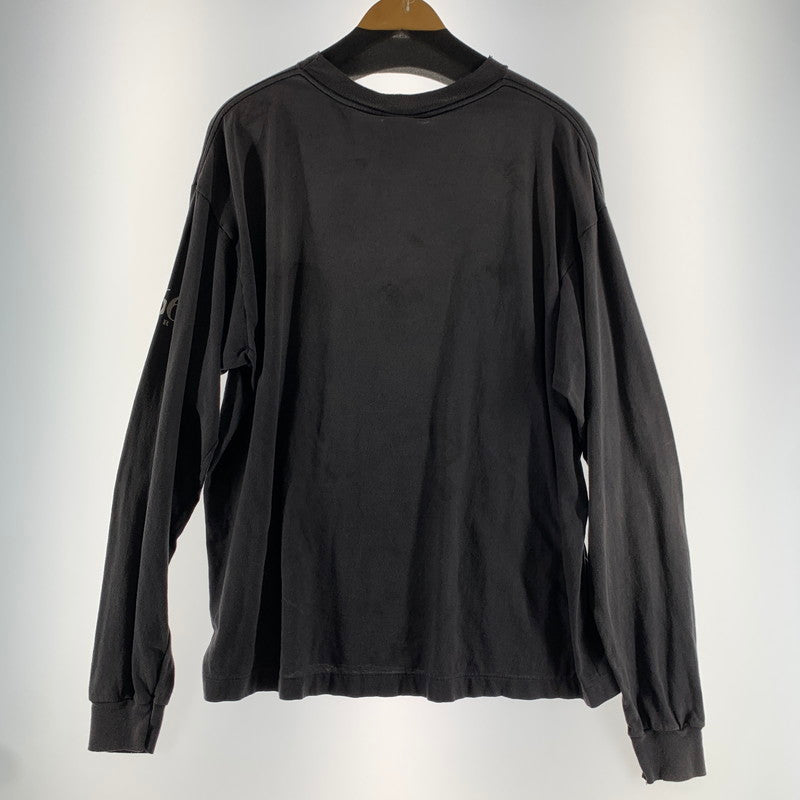 【中古美品】【メンズ】 SAINT MICHAEL セントマイケル SM-MK8-0000-030 SAINT 666 LS T-SHIRT タグ付き 140-260730-ny-01-fuzh サイズ：L カラー：ブラック 万代Net店