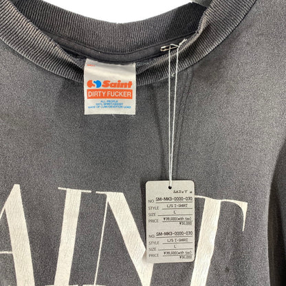 【中古美品】【メンズ】 SAINT MICHAEL セントマイケル SM-MK8-0000-030 SAINT 666 LS T-SHIRT タグ付き 140-260730-ny-01-fuzh サイズ：L カラー：ブラック 万代Net店