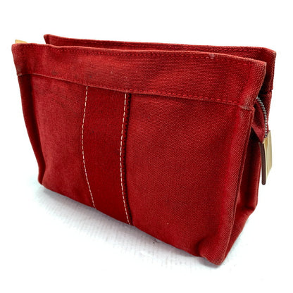 【中古品】 HERMES エルメス ドーヴィル ミニハンド ポーチ RED ※汚れ・使用感有 ポーチ 183-260729-io-30-fuzh 万代Net店