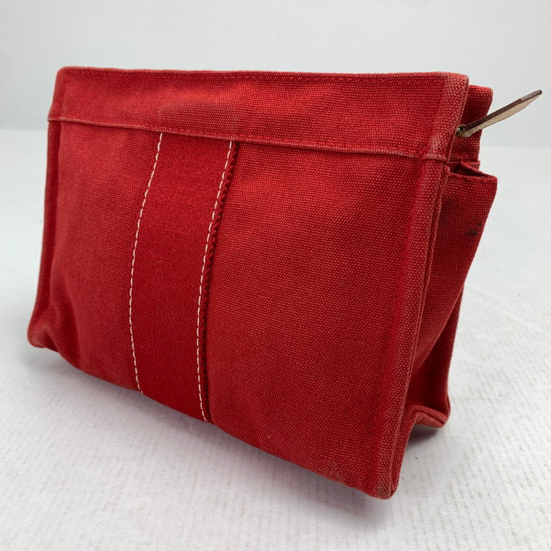 【中古品】 HERMES エルメス ドーヴィル ミニハンド ポーチ RED ※汚れ・使用感有 ポーチ 183-260729-io-30-fuzh 万代Net店