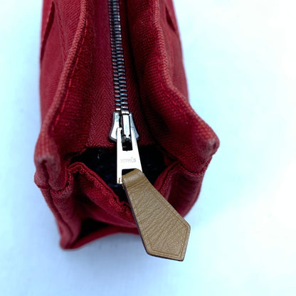 【中古品】 HERMES エルメス ドーヴィル ミニハンド ポーチ RED ※汚れ・使用感有 ポーチ 183-260729-io-30-fuzh 万代Net店