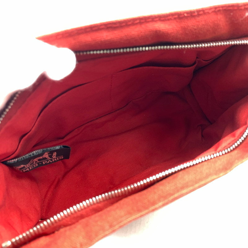 【中古品】 HERMES エルメス ドーヴィル ミニハンド ポーチ RED ※汚れ・使用感有 ポーチ 183-260729-io-30-fuzh 万代Net店