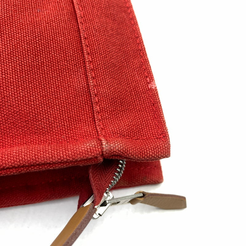 【中古品】 HERMES エルメス ドーヴィル ミニハンド ポーチ RED ※汚れ・使用感有 ポーチ 183-260729-io-30-fuzh 万代Net店