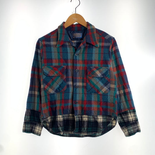 【中古品】【メンズ】 PENDLETON ペンドルトン 70'S WOOL CHECK SHIRT 切替チェック ウール 長袖 チェック シャツ トップス 古着 145-260608-mh-06-fuzh サイズ：L カラー：チェック 万代Net店