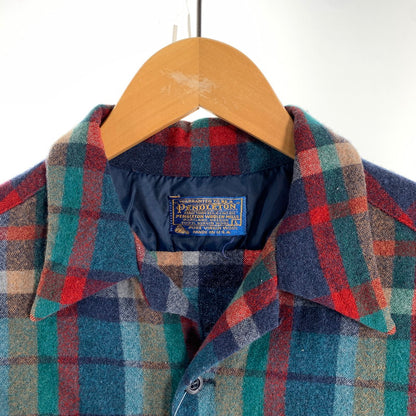 【中古品】【メンズ】 PENDLETON ペンドルトン 70'S WOOL CHECK SHIRT 切替チェック ウール 長袖 チェック シャツ トップス 古着 145-260608-mh-06-fuzh サイズ：L カラー：チェック 万代Net店