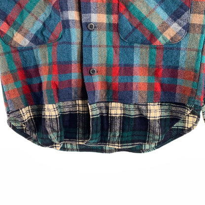 【中古品】【メンズ】 PENDLETON ペンドルトン 70'S WOOL CHECK SHIRT 切替チェック ウール 長袖 チェック シャツ トップス 古着 145-260608-mh-06-fuzh サイズ：L カラー：チェック 万代Net店