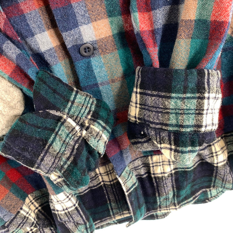 【中古品】【メンズ】 PENDLETON ペンドルトン 70'S WOOL CHECK SHIRT 切替チェック ウール 長袖 チェック シャツ トップス 古着 145-260608-mh-06-fuzh サイズ：L カラー：チェック 万代Net店