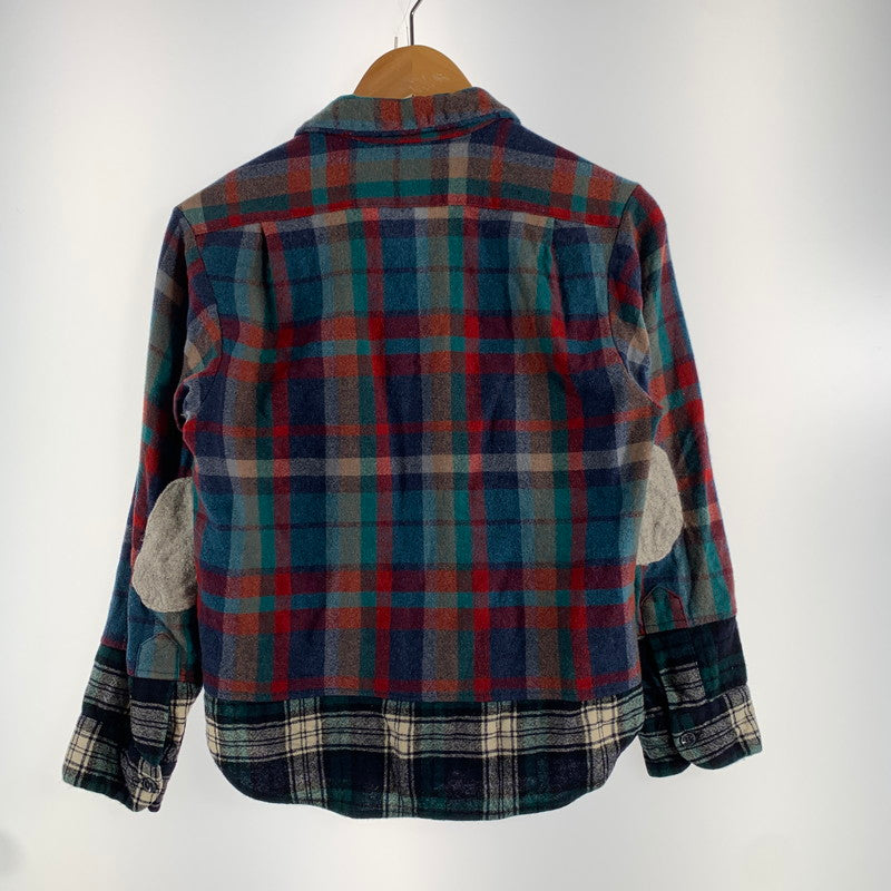 【中古品】【メンズ】 PENDLETON ペンドルトン 70'S WOOL CHECK SHIRT 切替チェック ウール 長袖 チェック シャツ トップス 古着 145-260608-mh-06-fuzh サイズ：L カラー：チェック 万代Net店