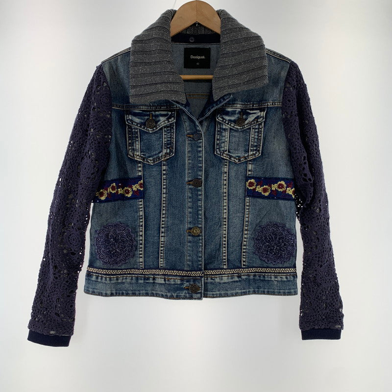 【中古品】【レディース】 DESIGUAL デシグアル 17WWED39 デニムジャケット 170-260424-ky-05-fuz サイズ：40 カラー：インディゴ 万代Net店