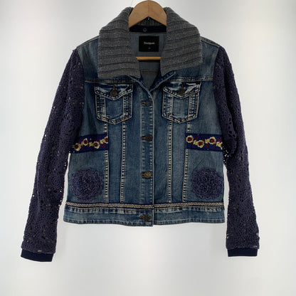 【中古品】【レディース】 DESIGUAL デシグアル 17WWED39 デニムジャケット 170-260424-ky-05-fuz サイズ：40 カラー：インディゴ 万代Net店