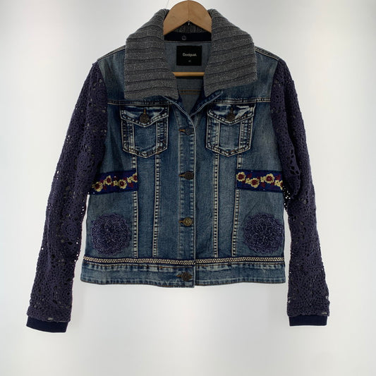 【中古品】【レディース】 DESIGUAL デシグアル 17WWED39 デニムジャケット 170-260424-ky-05-fuz サイズ：40 カラー：インディゴ 万代Net店