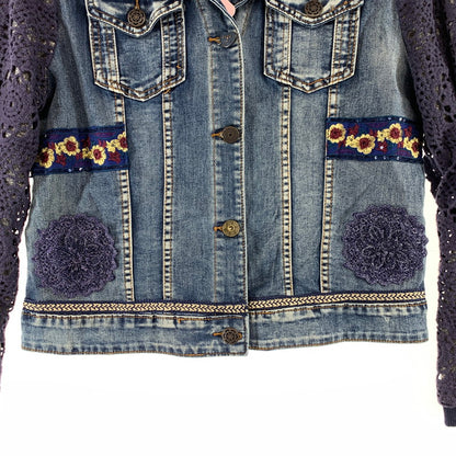 【中古品】【レディース】 DESIGUAL デシグアル 17WWED39 デニムジャケット 170-260424-ky-05-fuz サイズ：40 カラー：インディゴ 万代Net店