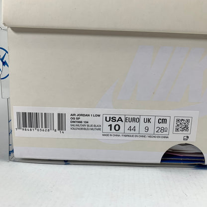 【中古美品】【メンズ】 NIKE ナイキ DM7866-104 FRAGMENT DESIGN×TRAVIS SCOTT AIR JORDAN 1 LOW フラグメント デザイン × トラヴィス・スコット × エアジョーダン 1 ロー OG スニーカー 靴 シューズ 160-260323-mh-12-fuz サイズ：28 カラー：ホワイト ブルー 万代Net店