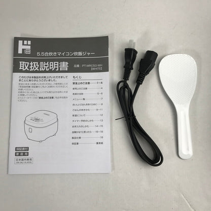 【中古品】 情熱価格 PT-MRC50 5.5合マイコン炊飯器 絶品ごはん 5.5合炊き 2025年製 外箱に傷みあり 098-260331-io-36-fuz 万代Net店