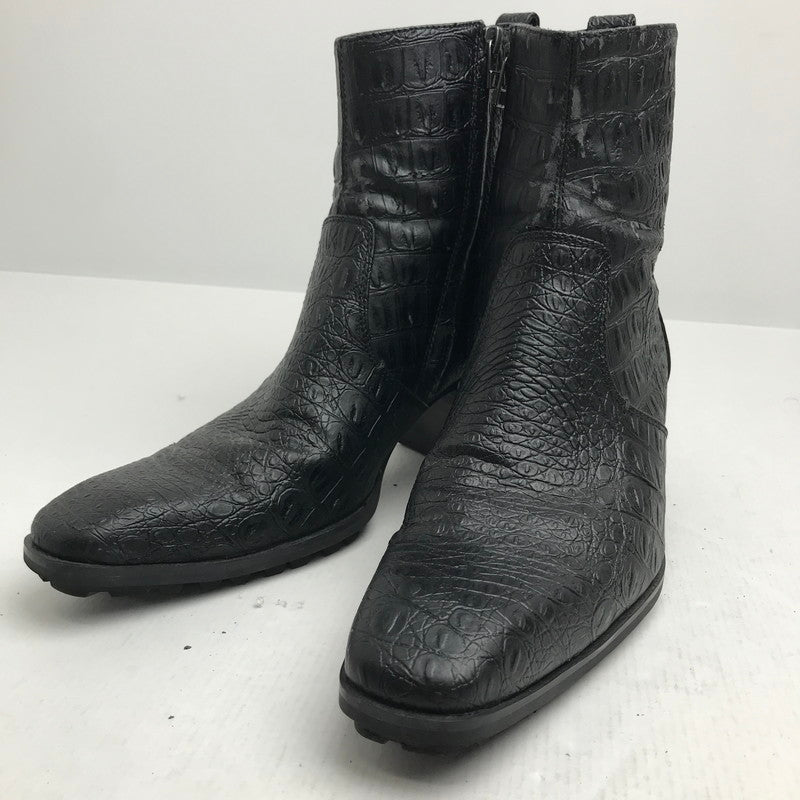 【中古品】【レディース】 YOSUKE ヨースケ ロング ノーズ ヒール アップ ブーツ サイドZIP 靴 165-260728-mh-08-fuzh サイズ：25.5cm カラー：ブラック 万代Net店