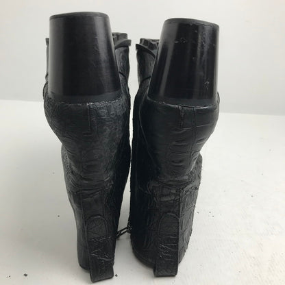 【中古品】【レディース】 YOSUKE ヨースケ ロング ノーズ ヒール アップ ブーツ サイドZIP 靴 165-260728-mh-08-fuzh サイズ：25.5cm カラー：ブラック 万代Net店