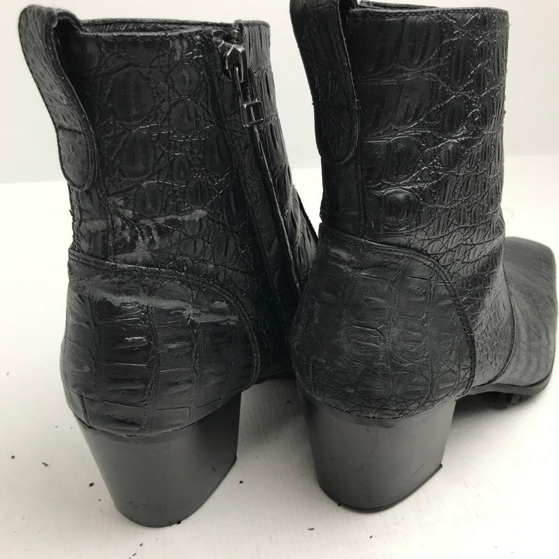 【中古品】【レディース】 YOSUKE ヨースケ ロング ノーズ ヒール アップ ブーツ サイドZIP 靴 165-260728-mh-08-fuzh サイズ：25.5cm カラー：ブラック 万代Net店