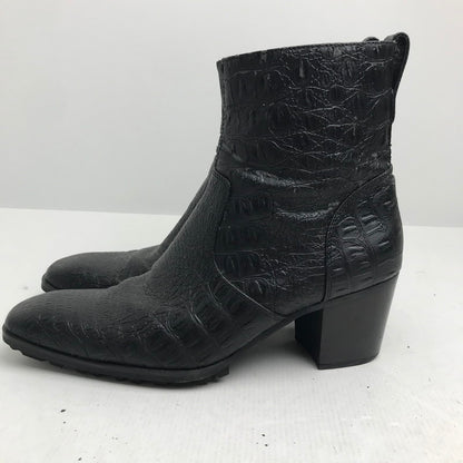 【中古品】【レディース】 YOSUKE ヨースケ ロング ノーズ ヒール アップ ブーツ サイドZIP 靴 165-260728-mh-08-fuzh サイズ：25.5cm カラー：ブラック 万代Net店