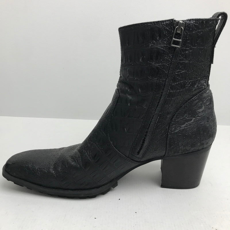 【中古品】【レディース】 YOSUKE ヨースケ ロング ノーズ ヒール アップ ブーツ サイドZIP 靴 165-260728-mh-08-fuzh サイズ：25.5cm カラー：ブラック 万代Net店