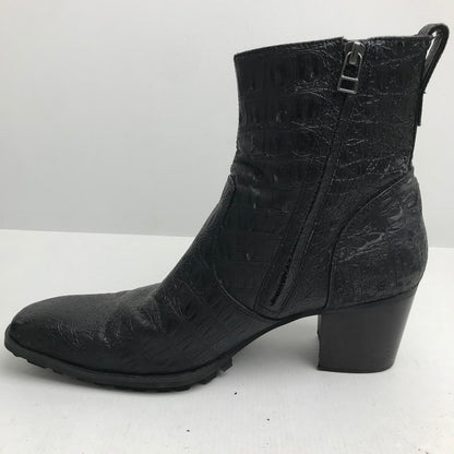 【中古品】【レディース】 YOSUKE ヨースケ ロング ノーズ ヒール アップ ブーツ サイドZIP 靴 165-260728-mh-08-fuzh サイズ：25.5cm カラー：ブラック 万代Net店