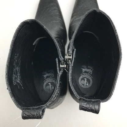 【中古品】【レディース】 YOSUKE ヨースケ ロング ノーズ ヒール アップ ブーツ サイドZIP 靴 165-260728-mh-08-fuzh サイズ：25.5cm カラー：ブラック 万代Net店
