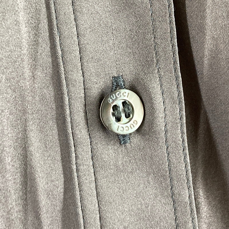 【中古品】【レディース】 GUCCI グッチ シルクシャツ レディース パープル 38サイズ ボタン取れあり・汚れ色抜けあり 170-260509-io-51-fuzh 万代Net店