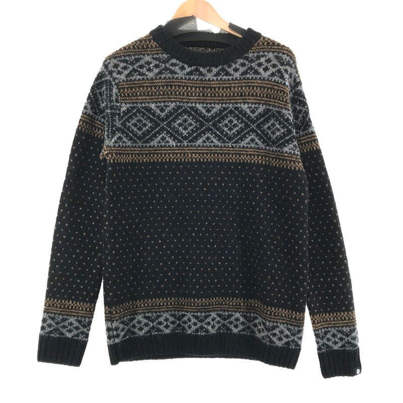 【中古品】【メンズ】 ICEWEAR アイスウェア ニット カラーブラック 総柄 SIZE:S 147-260916-ky-02-fuzh 万代Net店