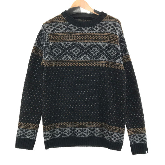 【中古品】【メンズ】 ICEWEAR アイスウェア ニット カラーブラック 総柄 SIZE:S 147-260916-ky-02-fuzh 万代Net店
