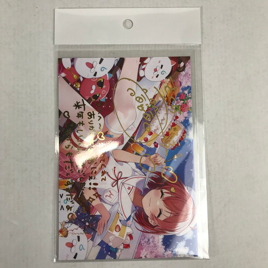 【中古美品】 ホロライブ さくらみこ 誕生日記念2023 直筆サイン入りポストカード 053-260509-io-24-fuzh 万代Net店