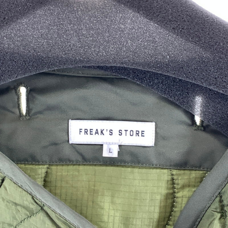 【中古品】【メンズ】 FREAKS' STORE キルティングジャケット ミリタリ―ジャケット ライナージャケット アウター ブランド 古着 147-260926-gm-09-fuzh サイズ：L カラー：カーキ 万代Net店