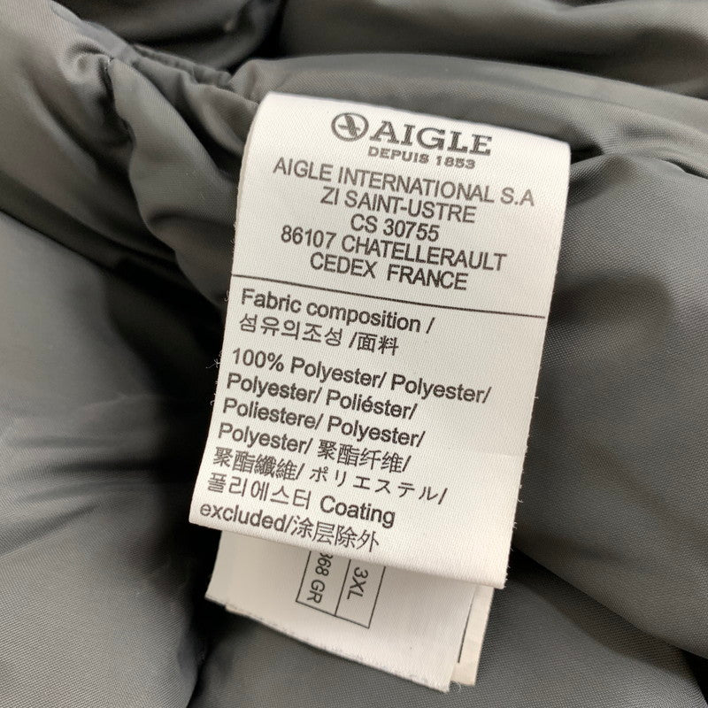 【中古品】【メンズ】 AIGLE エーグル ROCKYFIELD MTD ロッキーフィールド ダウンジャケット BLACK SIZE:M ※小さな穴あり 144-260803-io-07-fuzh カラー：ブラック 万代Net店