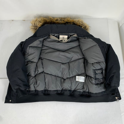 【中古品】【メンズ】 AIGLE エーグル ROCKYFIELD MTD ロッキーフィールド ダウンジャケット BLACK SIZE:M ※小さな穴あり 144-260803-io-07-fuzh カラー：ブラック 万代Net店