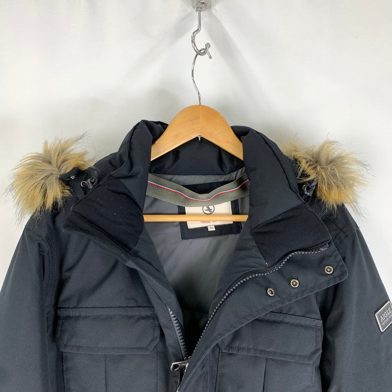 【中古品】【メンズ】 AIGLE エーグル ROCKYFIELD MTD ロッキーフィールド ダウンジャケット BLACK SIZE:M ※小さな穴あり 144-260803-io-07-fuzh カラー：ブラック 万代Net店