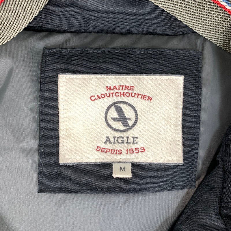 【中古品】【メンズ】 AIGLE エーグル ROCKYFIELD MTD ロッキーフィールド ダウンジャケット BLACK SIZE:M ※小さな穴あり 144-260803-io-07-fuzh カラー：ブラック 万代Net店