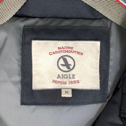 【中古品】【メンズ】 AIGLE エーグル ROCKYFIELD MTD ロッキーフィールド ダウンジャケット BLACK SIZE:M ※小さな穴あり 144-260803-io-07-fuzh カラー：ブラック 万代Net店