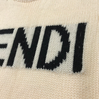 【中古品】【メンズ】 FENDI フェンディー FZZ387 A3M3 LOGO INTERSIA KNIT ロゴインターシャニット タグ欠品 141-260330-ky-21-fuzh サイズ：52 カラー：ホワイト 万代Net店