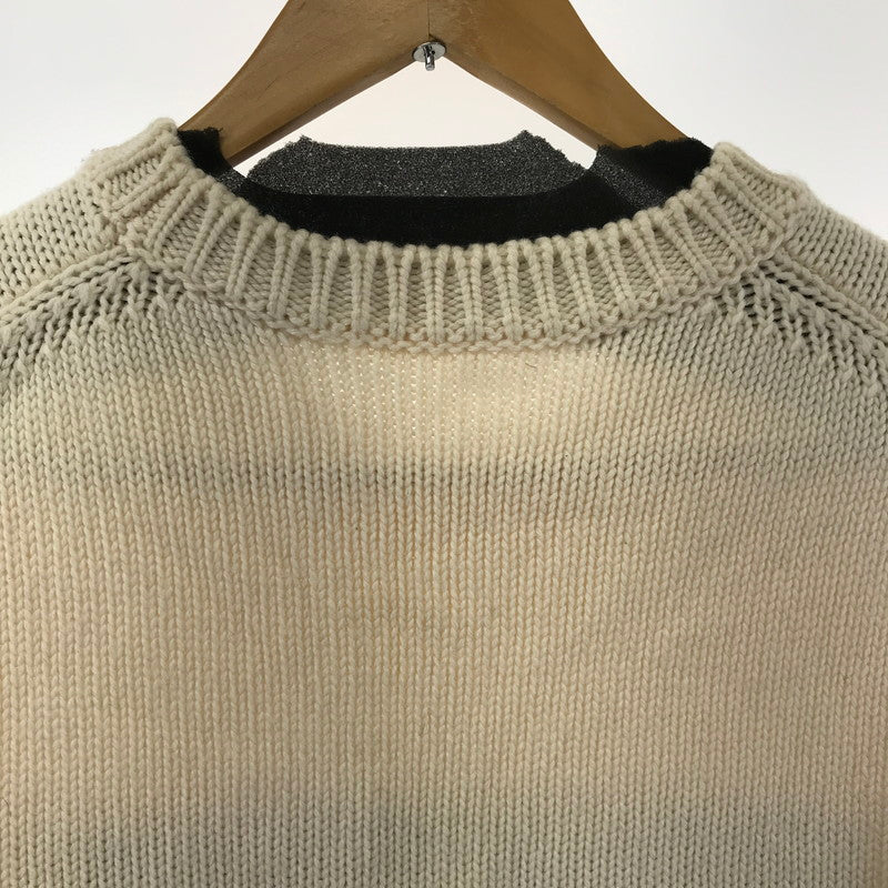 【中古品】【メンズ】 FENDI フェンディー FZZ387 A3M3 LOGO INTERSIA KNIT ロゴインターシャニット タグ欠品 141-260330-ky-21-fuzh サイズ：52 カラー：ホワイト 万代Net店
