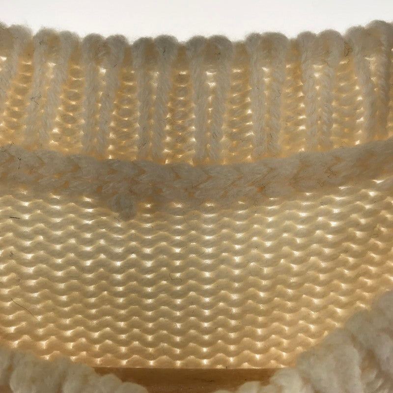 【中古品】【メンズ】 FENDI フェンディー FZZ387 A3M3 LOGO INTERSIA KNIT ロゴインターシャニット タグ欠品 141-260330-ky-21-fuzh サイズ：52 カラー：ホワイト 万代Net店